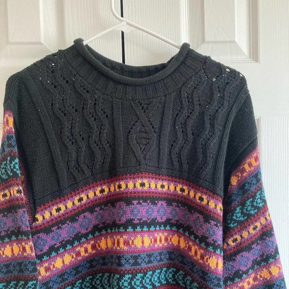 Vintage Liz Claiborne chunky knit sweater size S 100% cotton - Picture 3 of 7